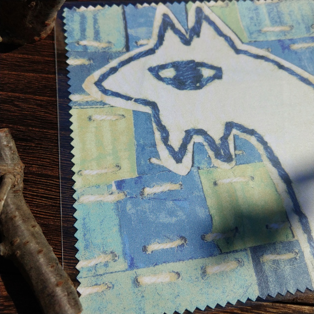 のびーるオオカミ メガネ拭き