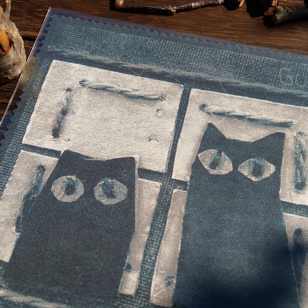 窓際ネコ マイクロファイバークロス【メガネ拭き】