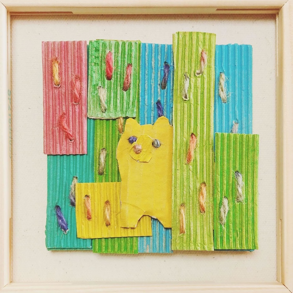 春のクマ【ダンボールアート】