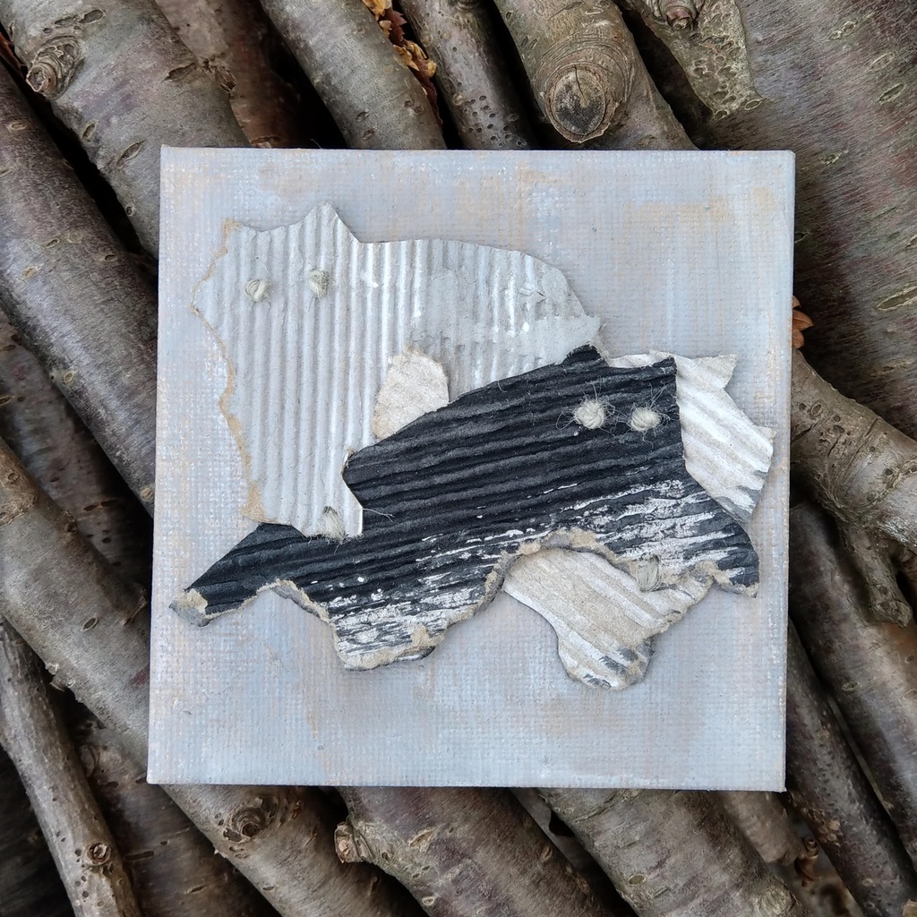 猫、どこが誰【ダンボールアート】