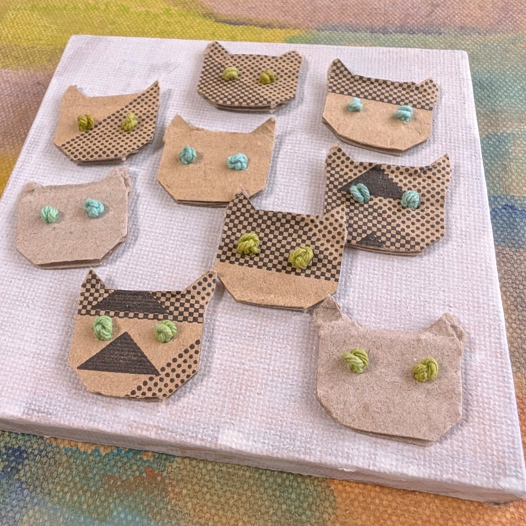 ネコたち【ダンボールアート】