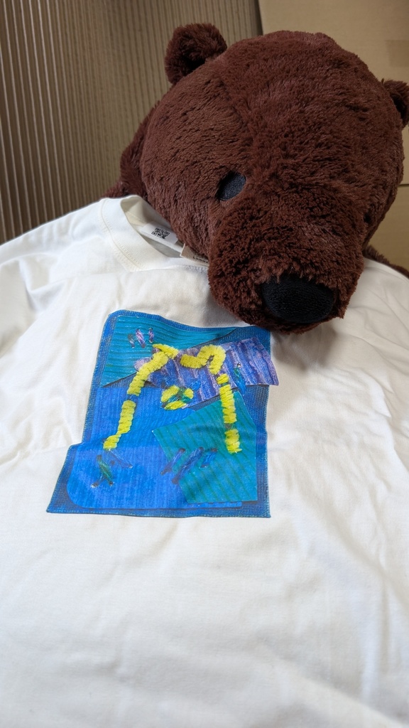 蛍光クマ オーガニックコットンTシャツ