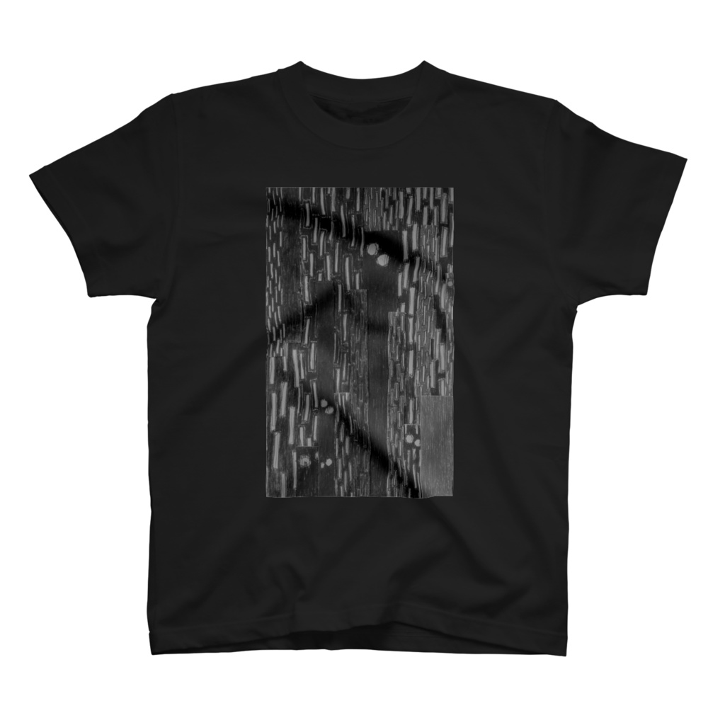 雨ザーザー 黒 Tシャツ ブラック L