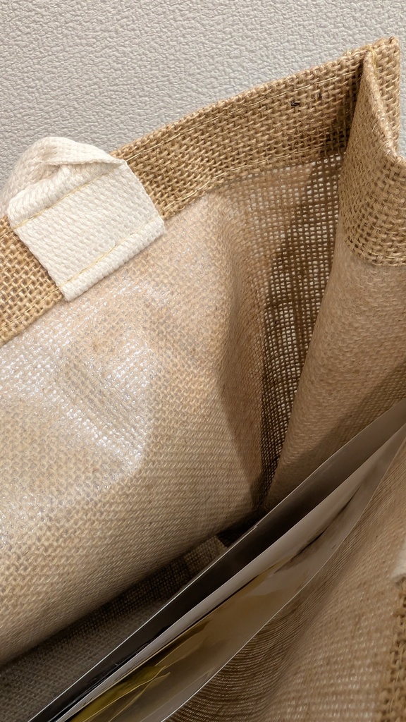 ジュート・トートバッグ おめかしネコ