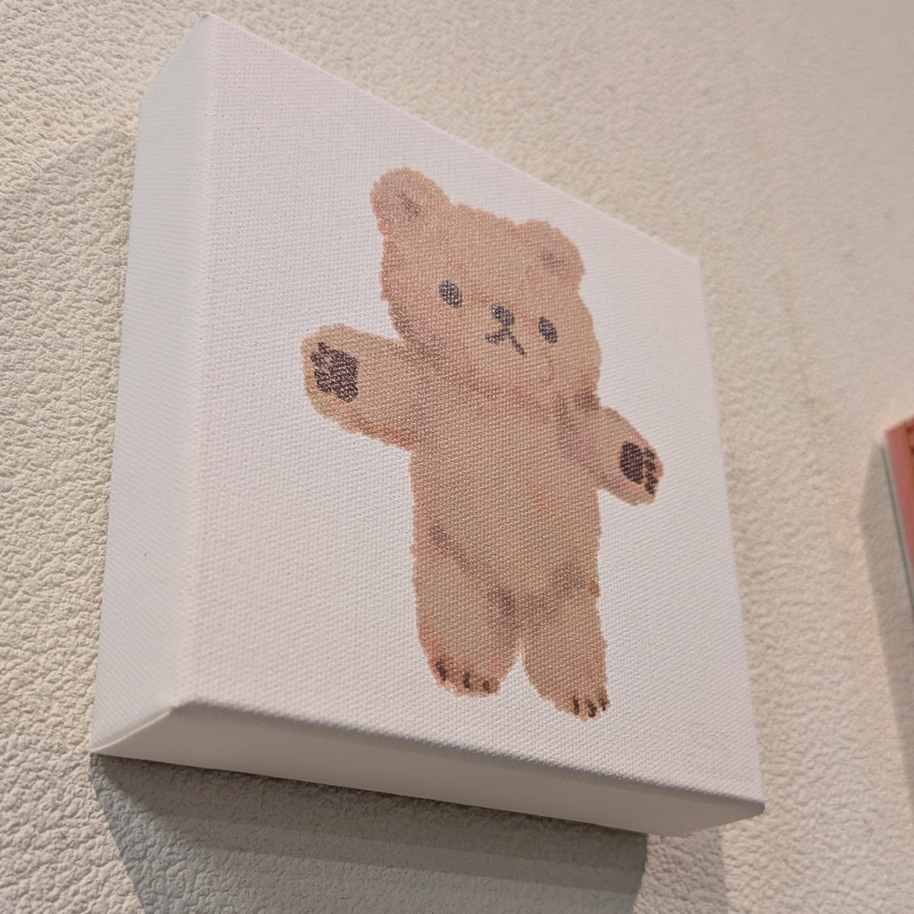 ぬいぐるみ着せ替え風キャンバス 素くま