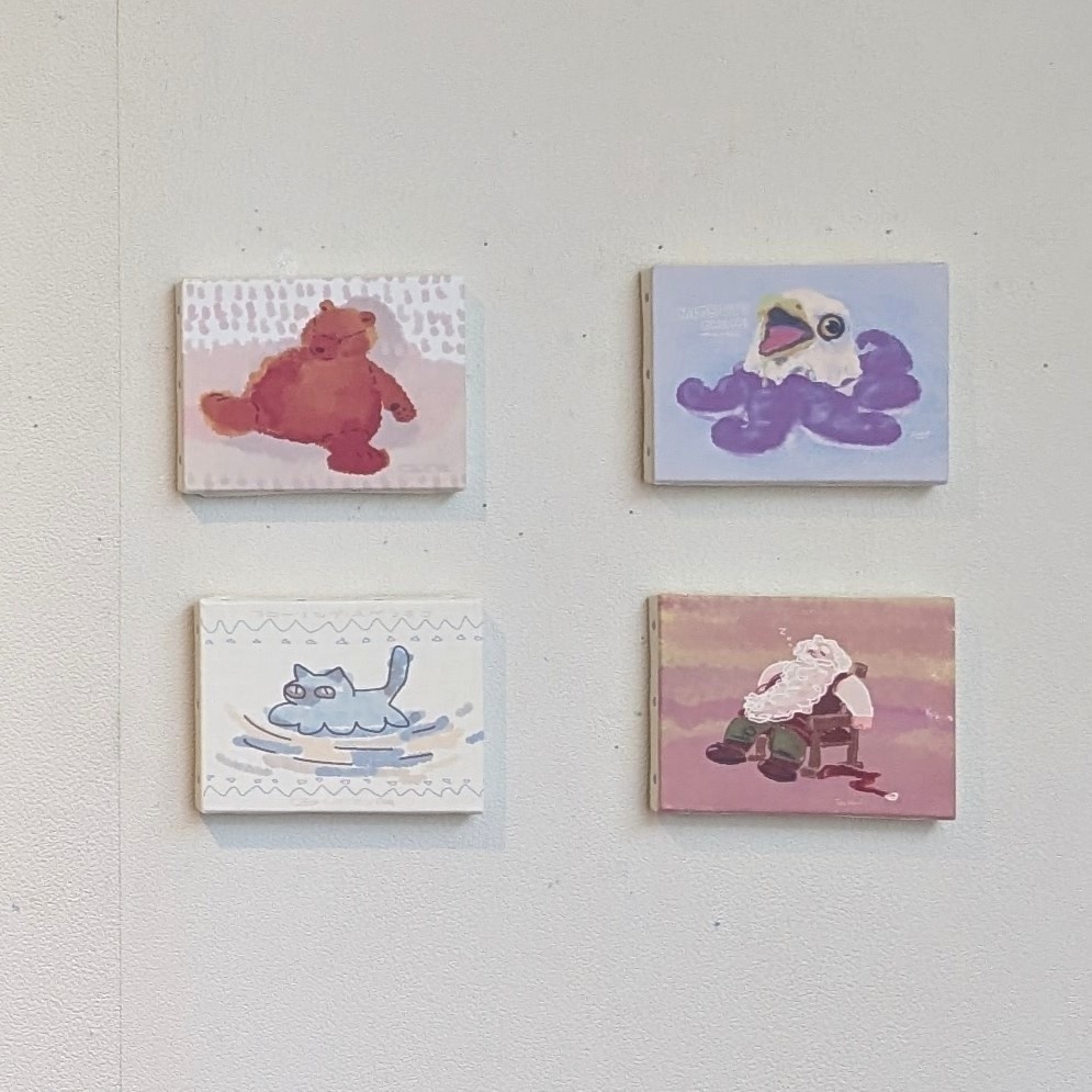 キャンバスプリントアート おつかれサンタ