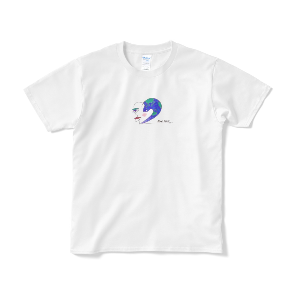 ONE LOVE colored with love hearts ver.