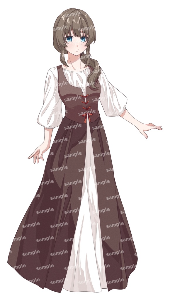 中世風女性立ち絵素材01