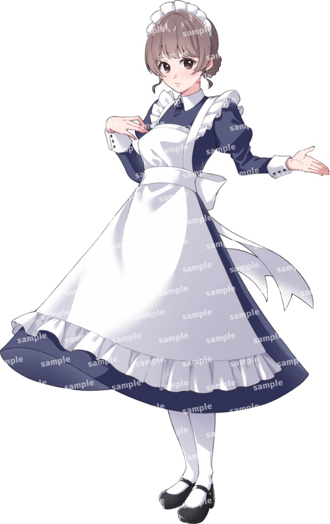 メイド風女性立ち絵01