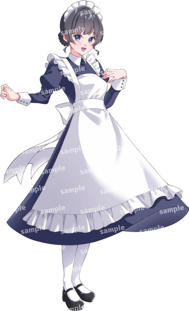 メイド風女性立ち絵素材02