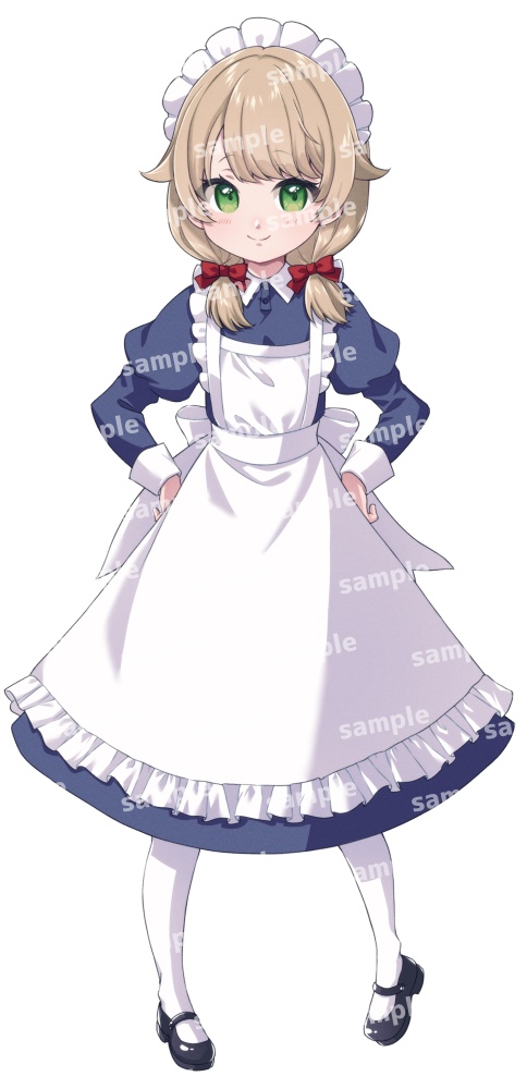メイド風少女立ち絵素材01
