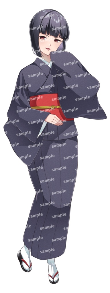 和装女性立ち絵素材01