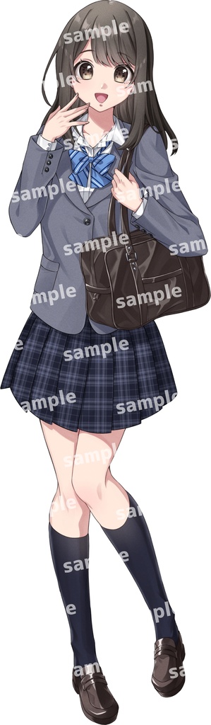 【表情差分全9種】女子高生キャラ立ち絵素材01