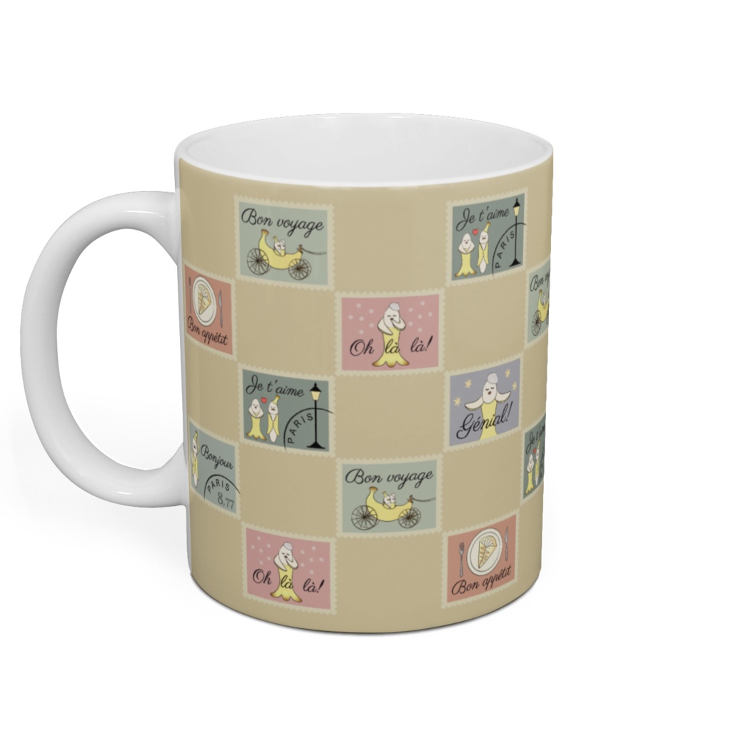 【マダム・バナーヌ】切手パッチワーク