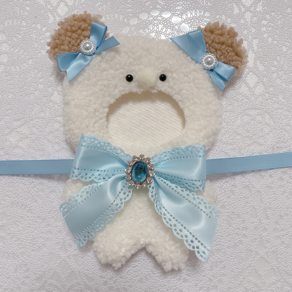 ぬいぐるみ　着ぐるみ　くまさん　あおリボン