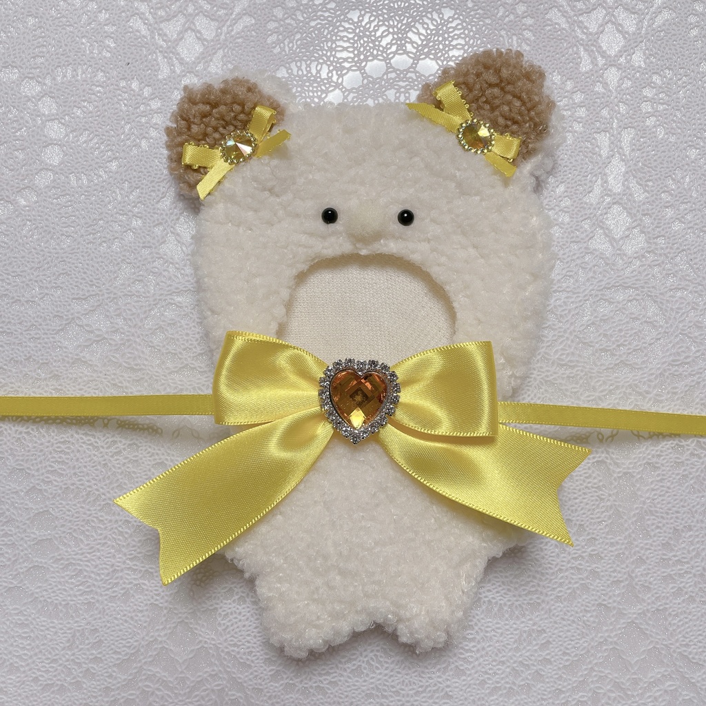 ぬいぐるみ　着ぐるみ　くまさん　きいろリボン
