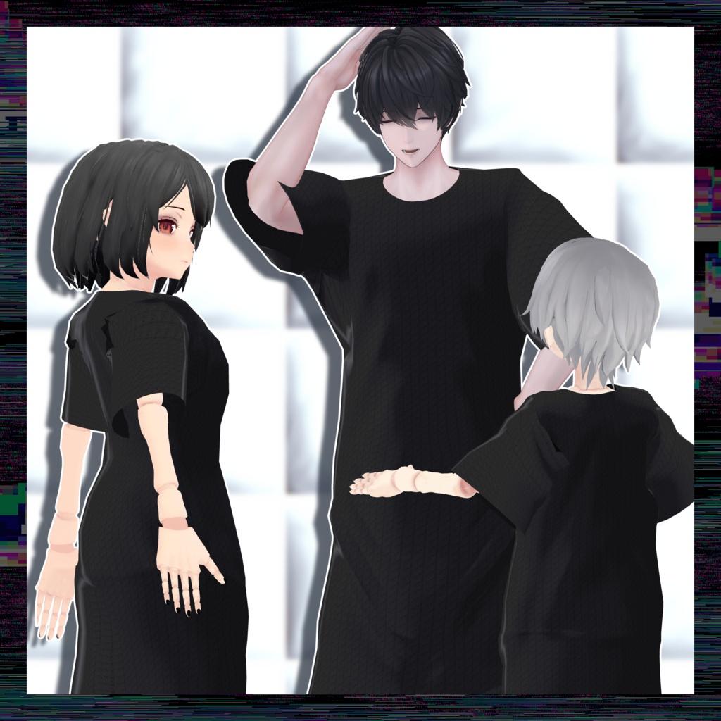 【ADアバターほぼ対応】Tシャツワンピース