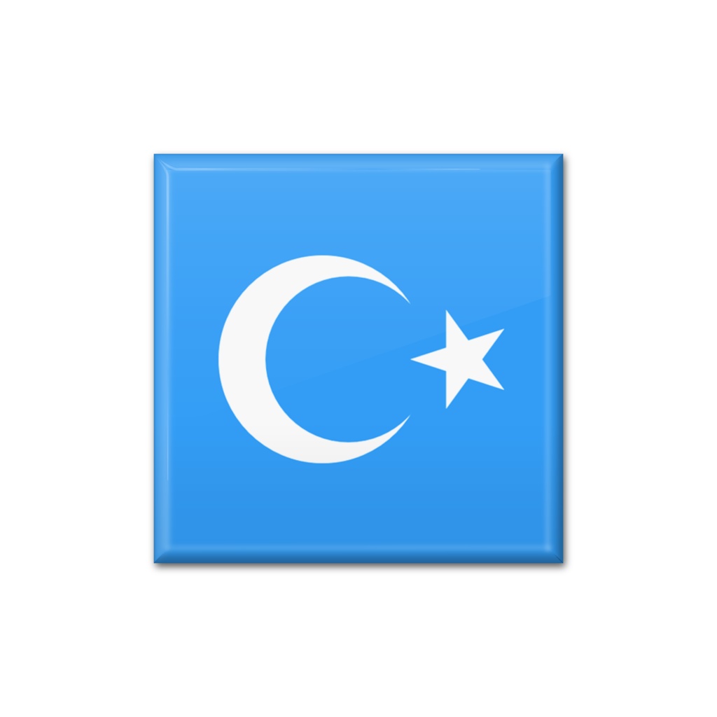「東トルキスタン国旗」缶バッジ