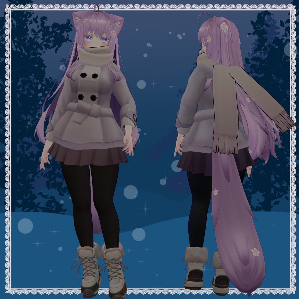 冬のコートとマフラー / Winter Coat and Muffler