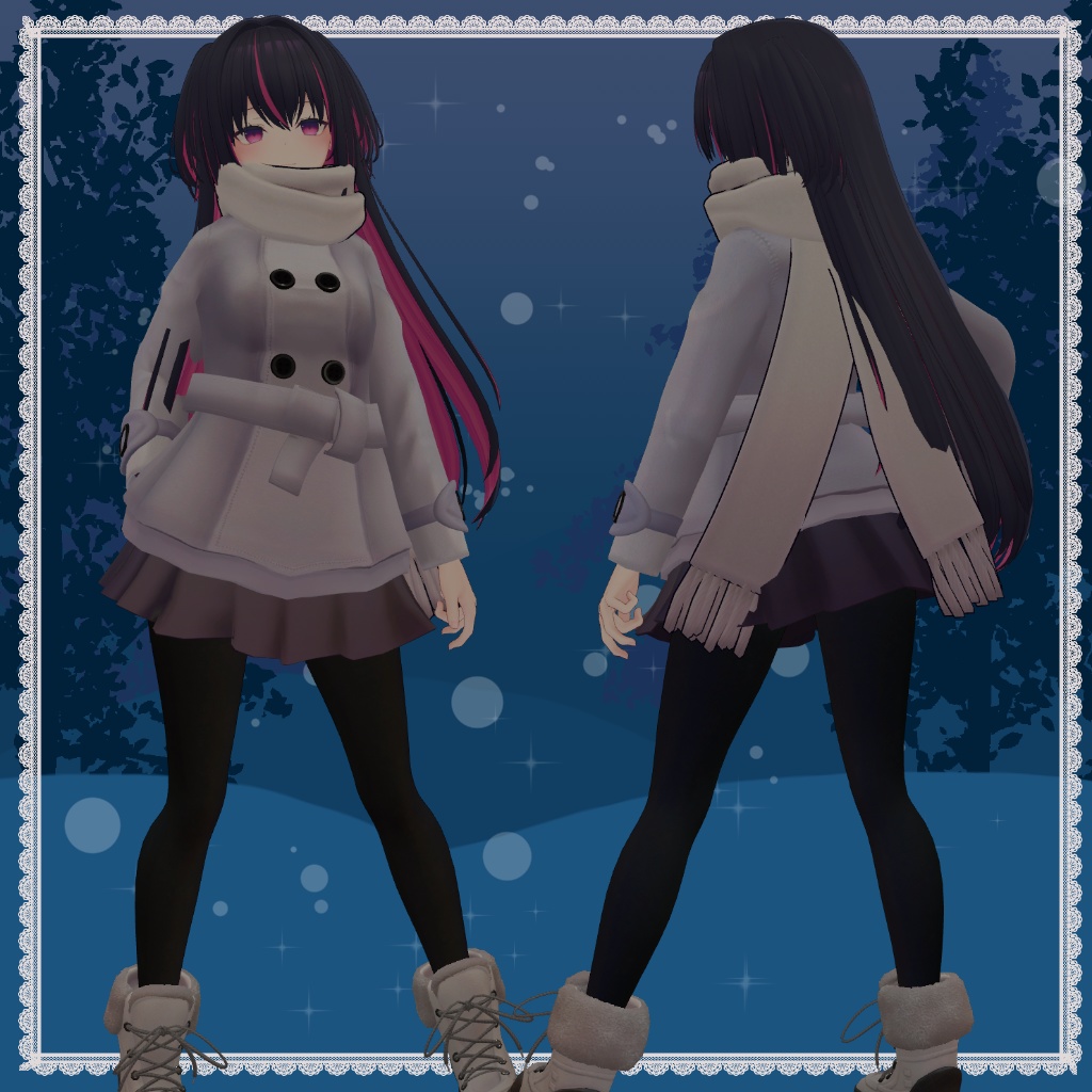 冬のコートとマフラー / Winter Coat and Muffler