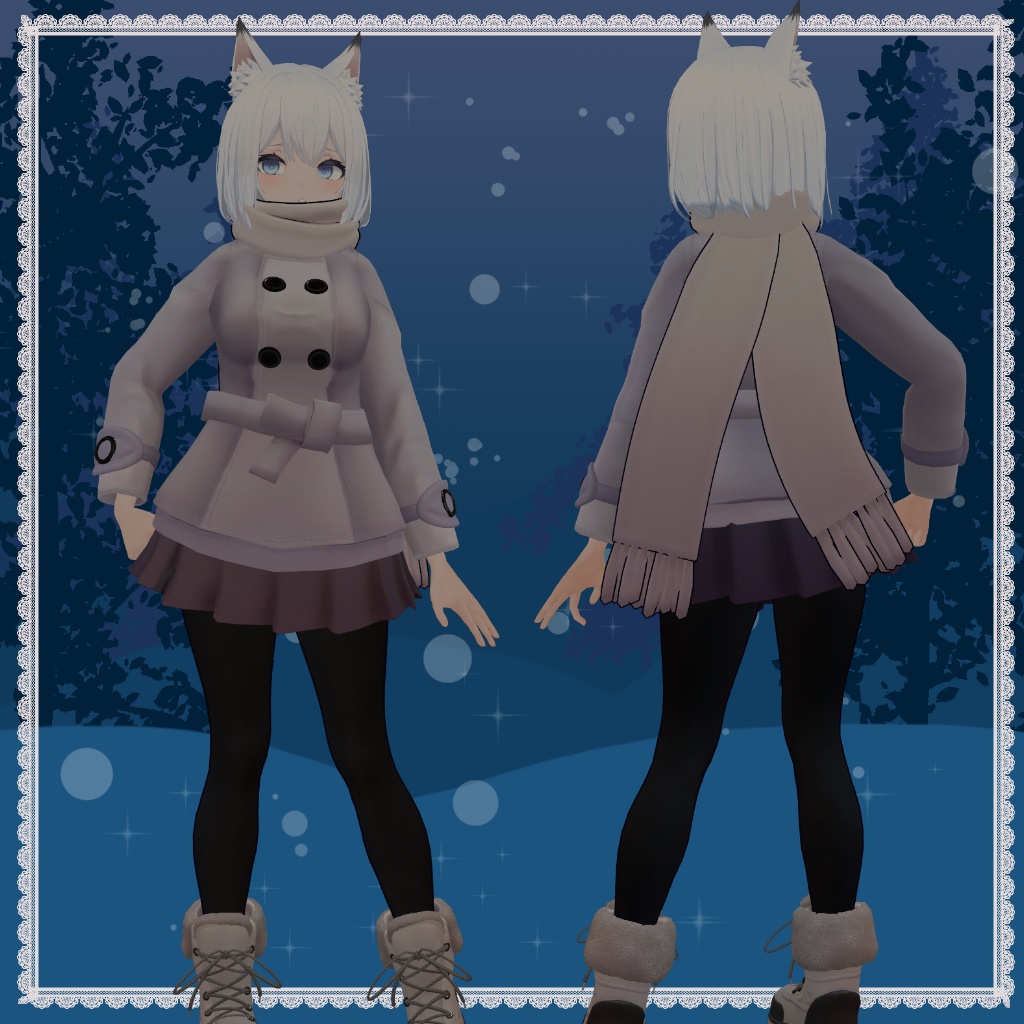 冬のコートとマフラー / Winter Coat and Muffler