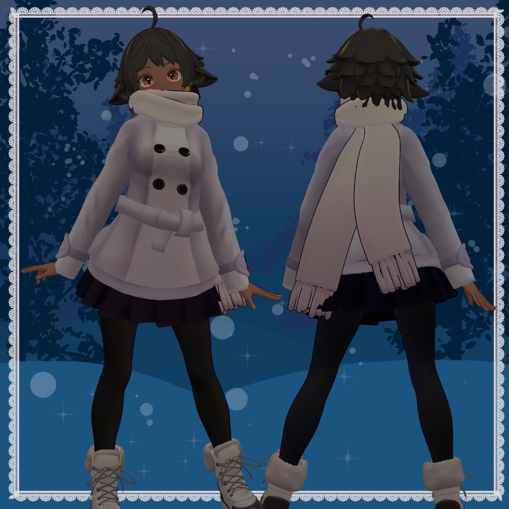 冬のコートとマフラー / Winter Coat and Muffler