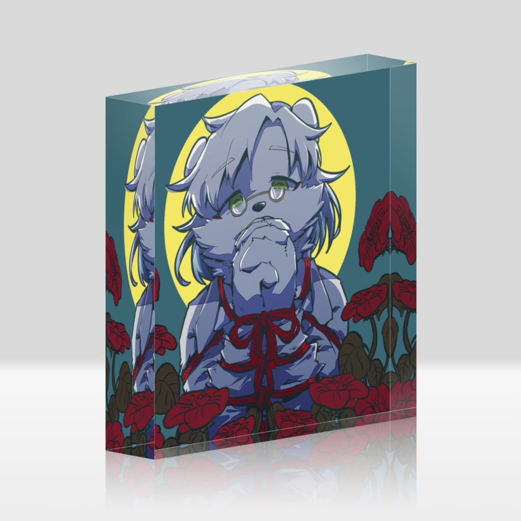 【熊白デボア】お祈り緊縛アクリルブロック