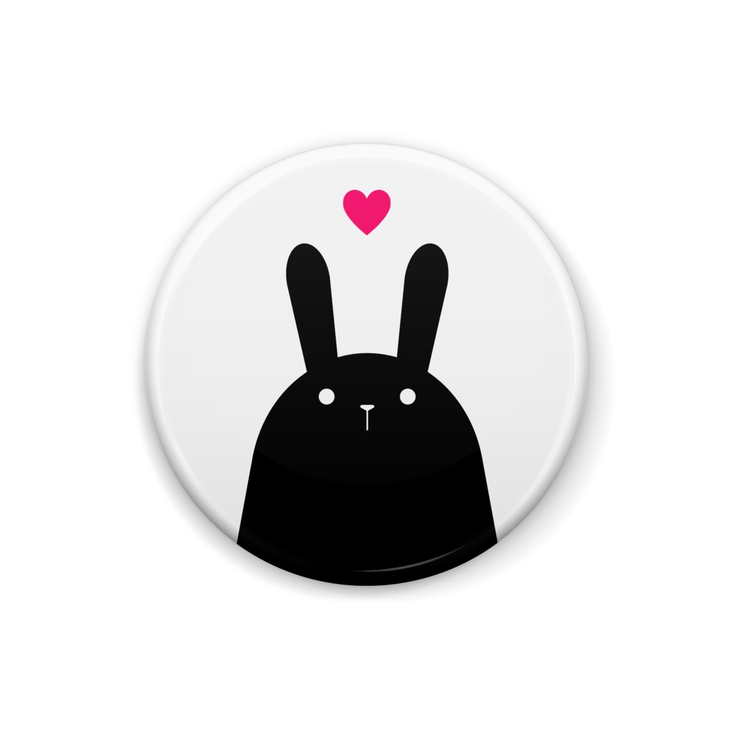 【 全4出種 】缶バッジ ♥ Lapin＋Noir ♥