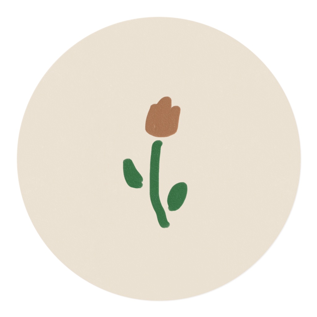 オレンジチューリップのくすみおれんじなマスキングテープ