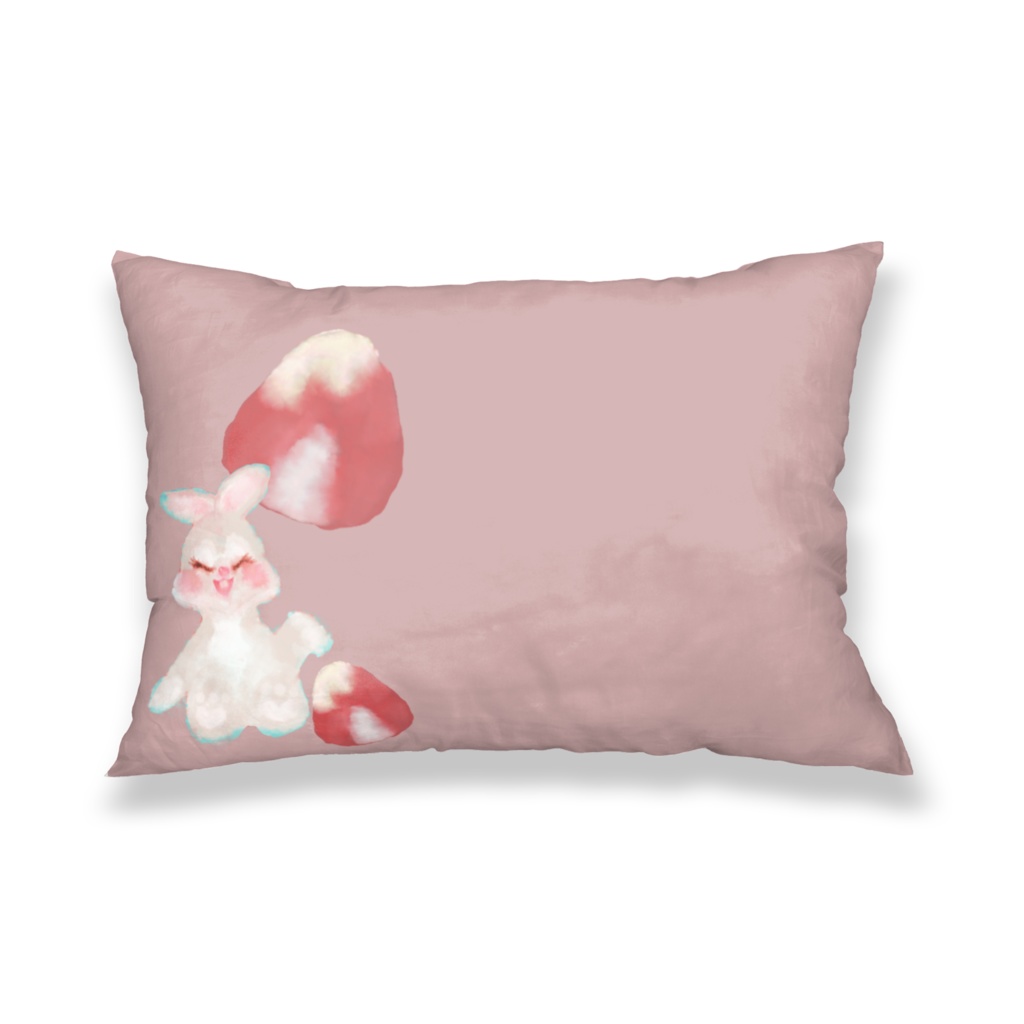 レトロうさぎの枕カバー