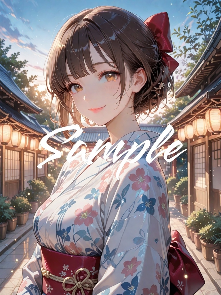 A4 ポスター 浴衣美人 AIイラスト 美少女 アニメ 可愛い 女の子