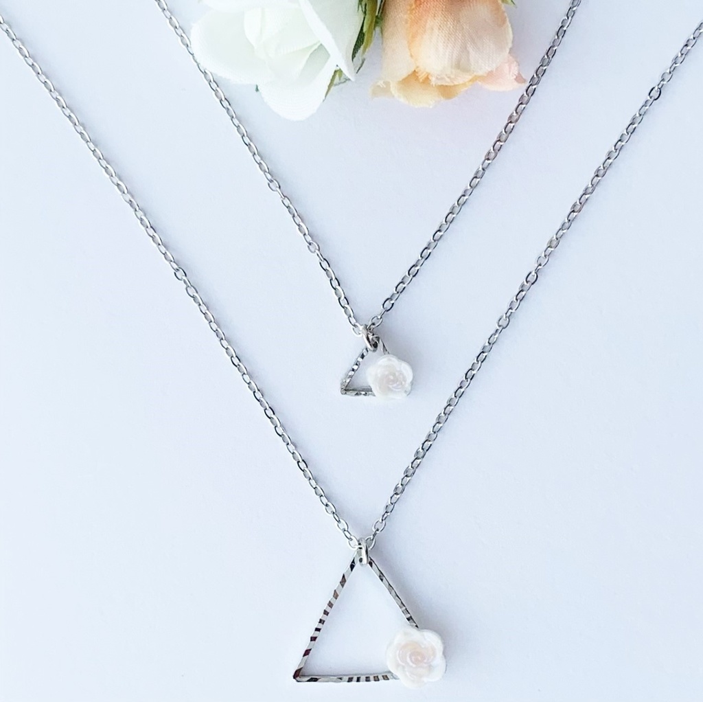 シリウスのバラ煌めく冬の大三角ネックレス