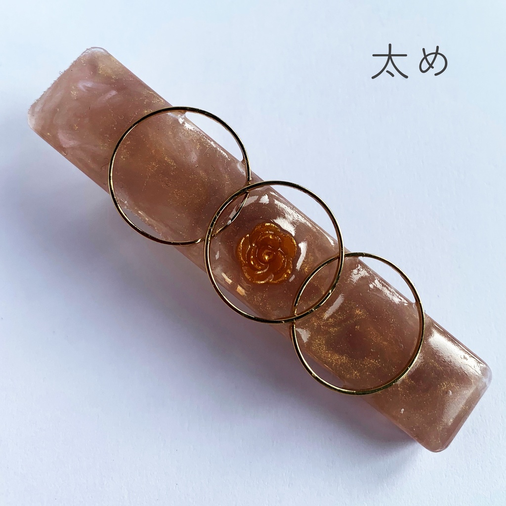 バラのチョコレートヘアクリップ