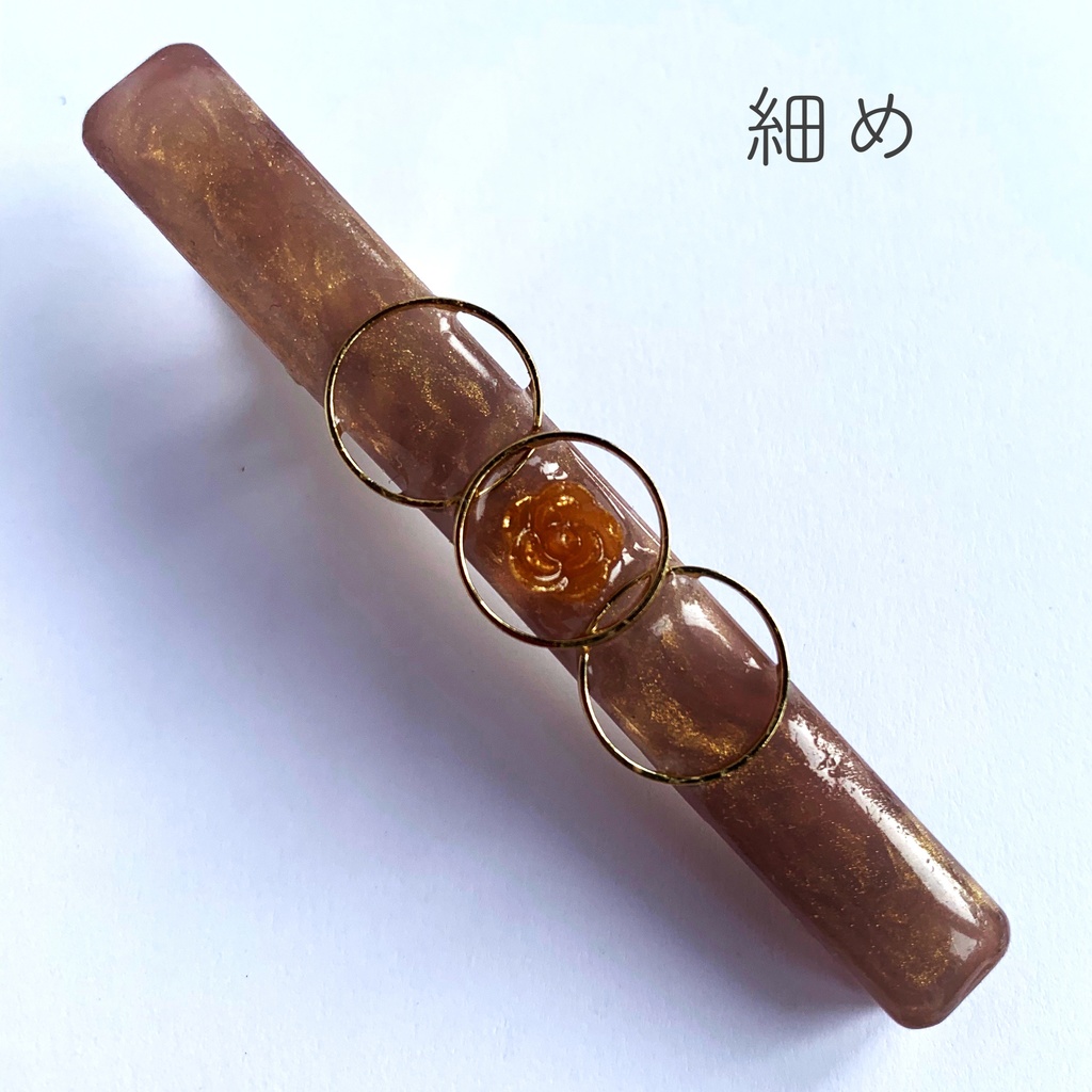 バラのチョコレートヘアクリップ