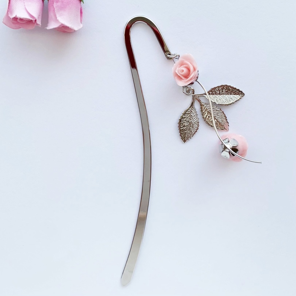 ピンク薔薇 つるバラのしおり