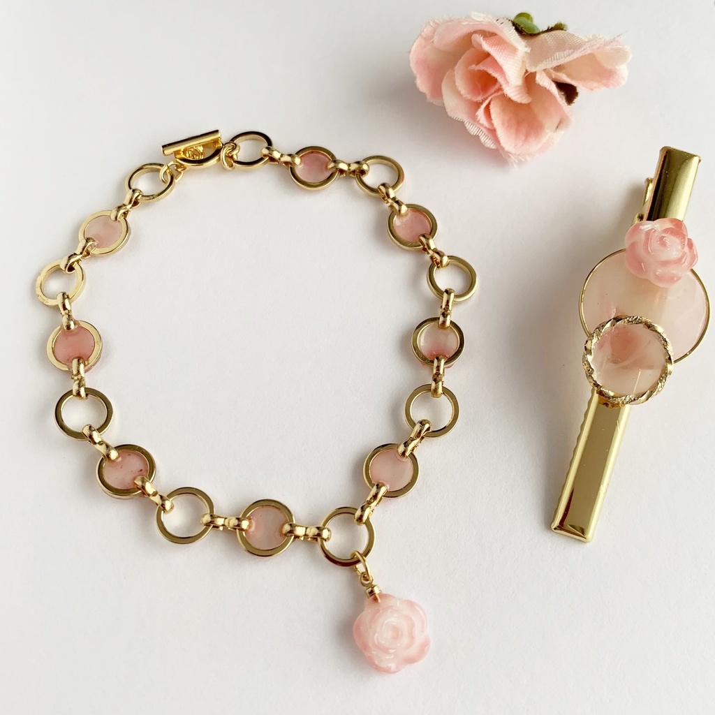 薔薇のいちごアイスブレスレット・ヘアクリップ