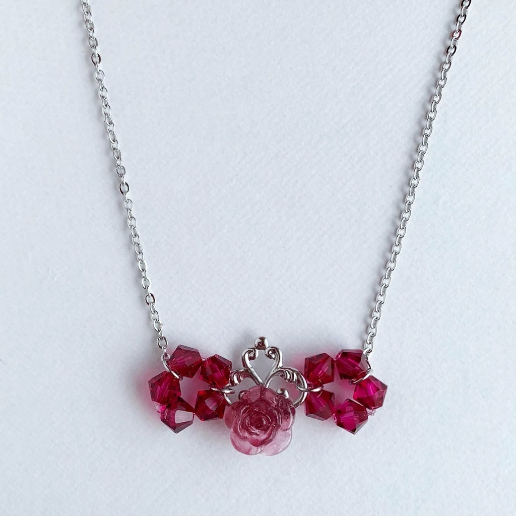 ルビーのバラカーニバルネックレス
