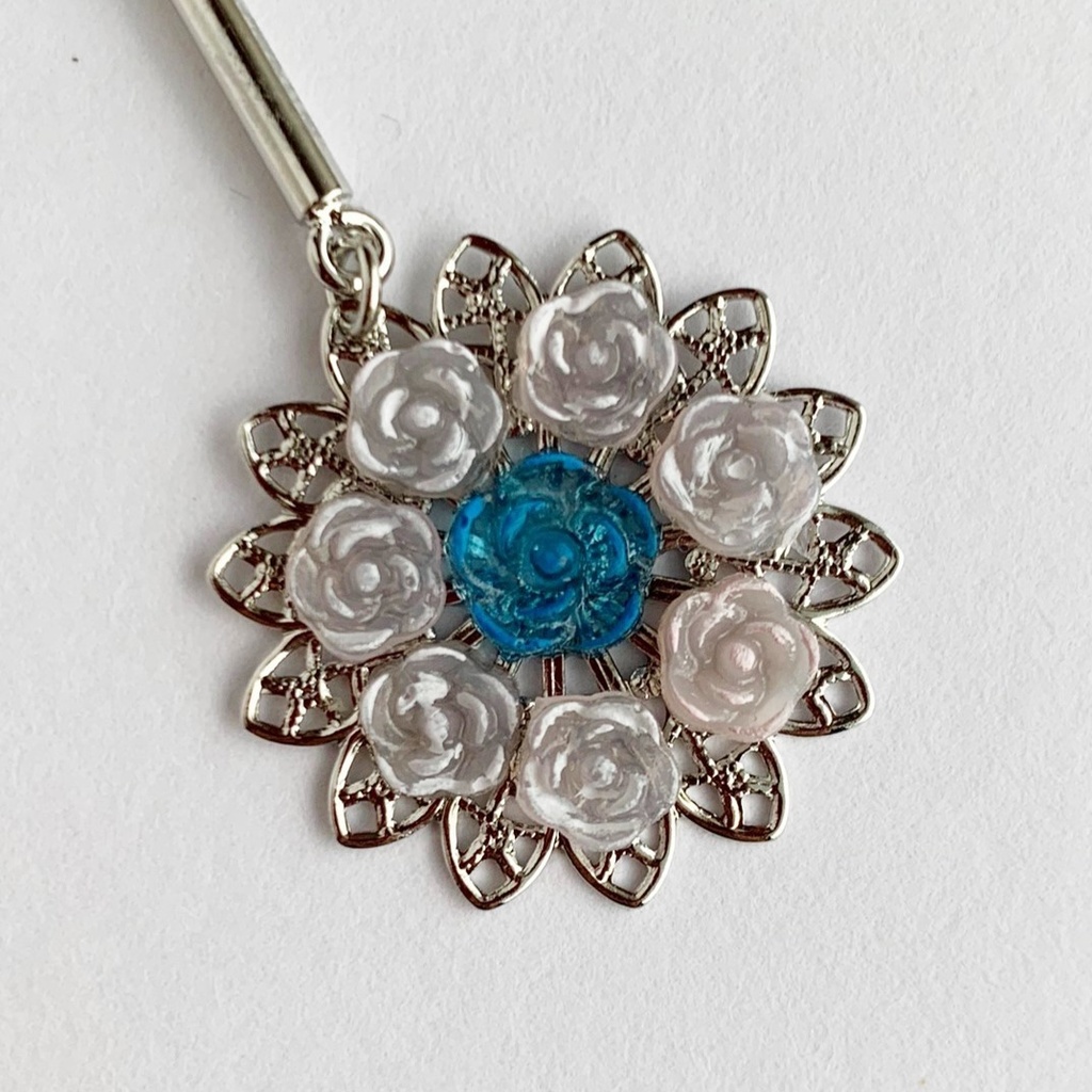 薔薇の万華鏡かんざし・帯留め