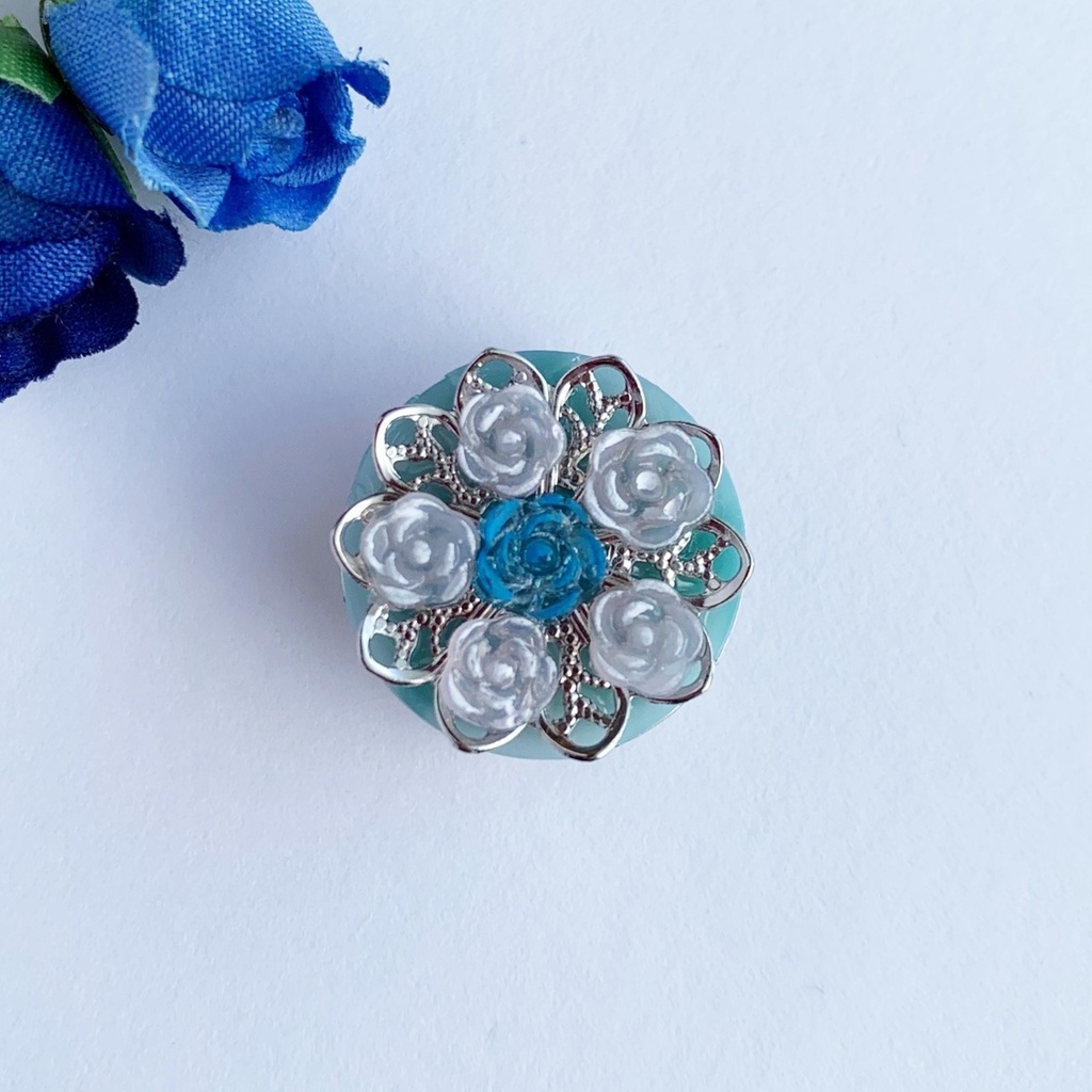 薔薇の万華鏡かんざし・帯留め
