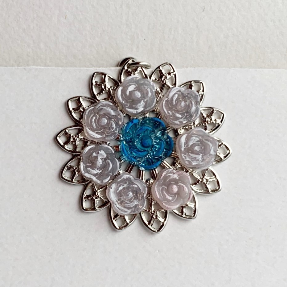 薔薇の万華鏡かんざし・帯留め