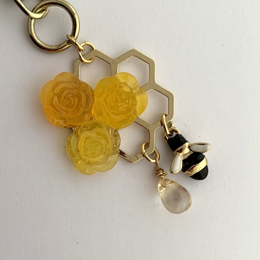 蜂蜜の薔薇ストラップ・キーホルダー