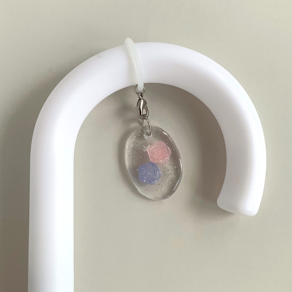 ブルーな雨の日の薔薇アンブレラマーカー