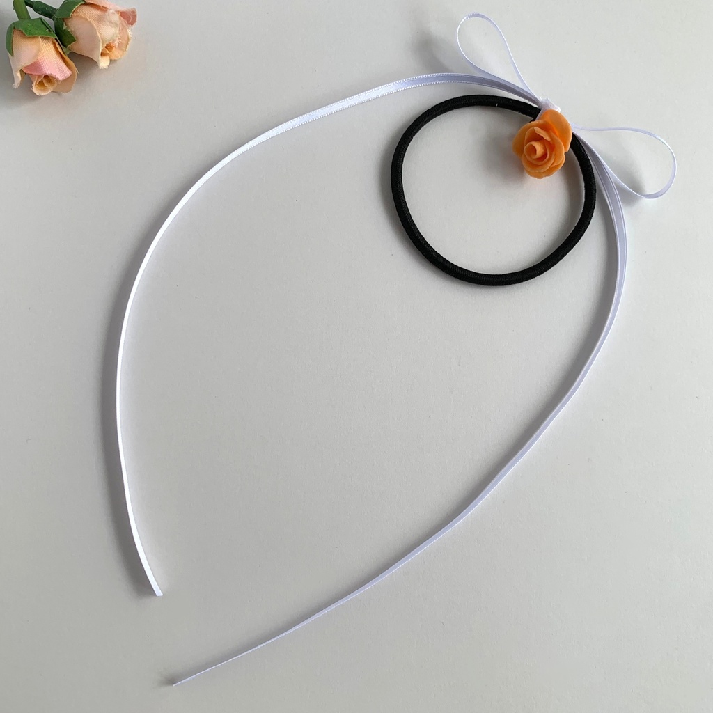 笑顔の薔薇ロングリボンアクセサリー