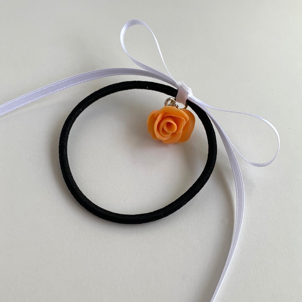 笑顔の薔薇ロングリボンアクセサリー