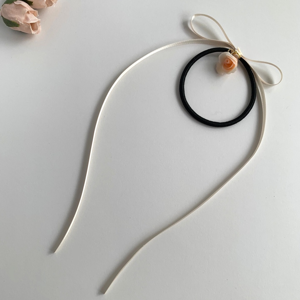 喜びの薔薇ロングリボンアクセサリー