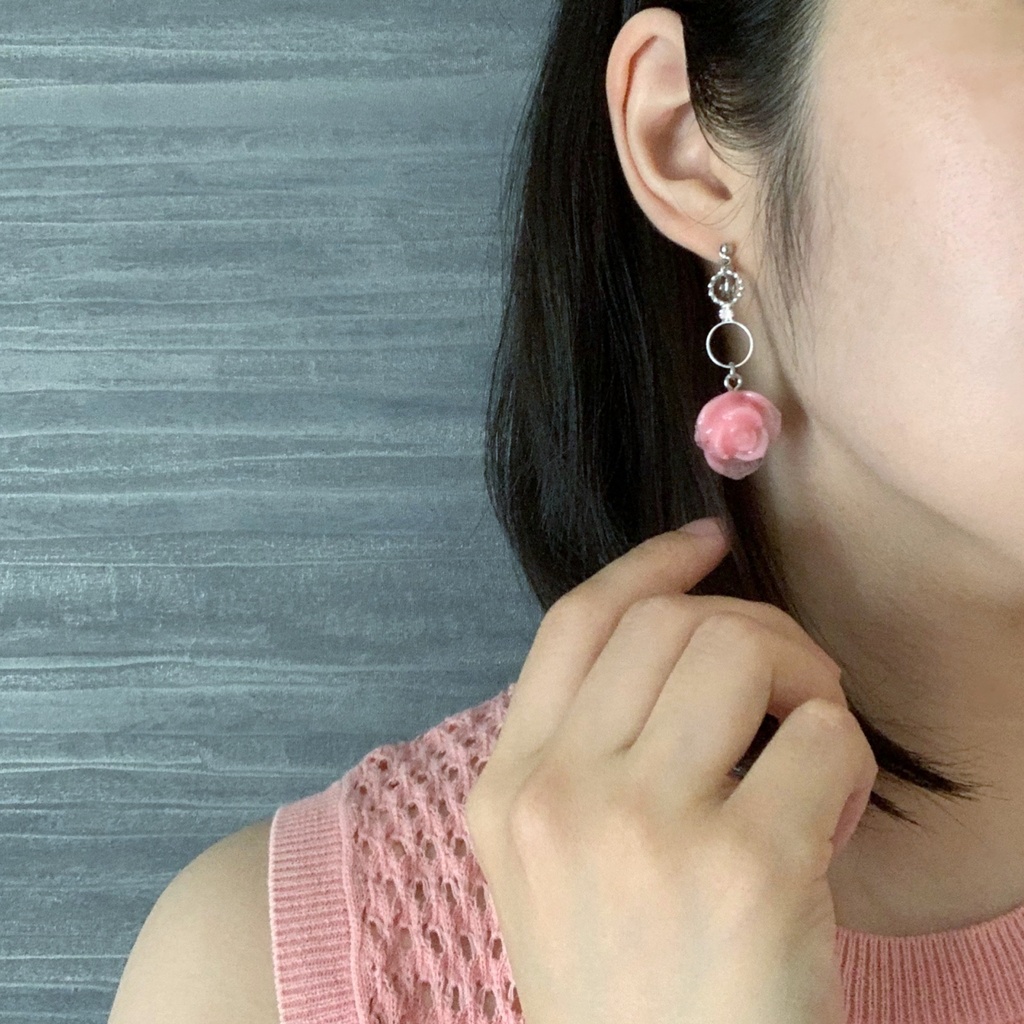薔薇の甘い夢 イヤリング・ピアス