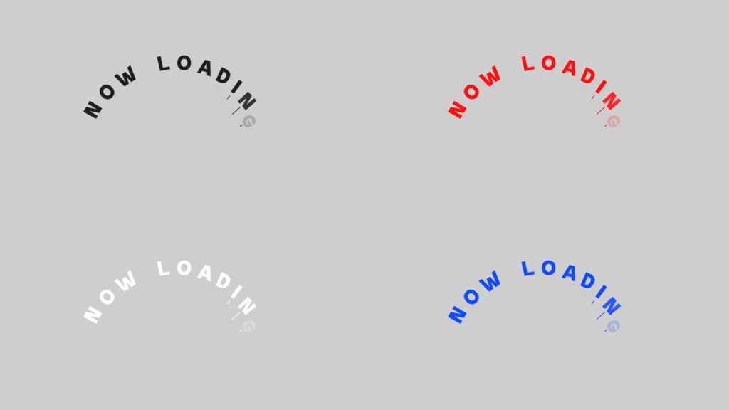 【待機画面素材】好きな画像と合わせて使うNOW LOADING文字モーション素材