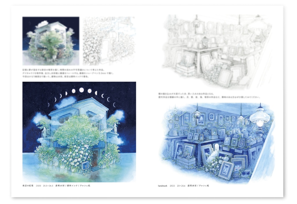 ◆【残りわずか】メイキング集|水彩で描く空想風景