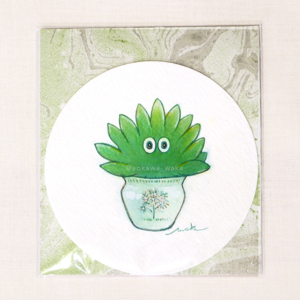 ミニ原画「植物くん」 |「ゆかいないきもの」