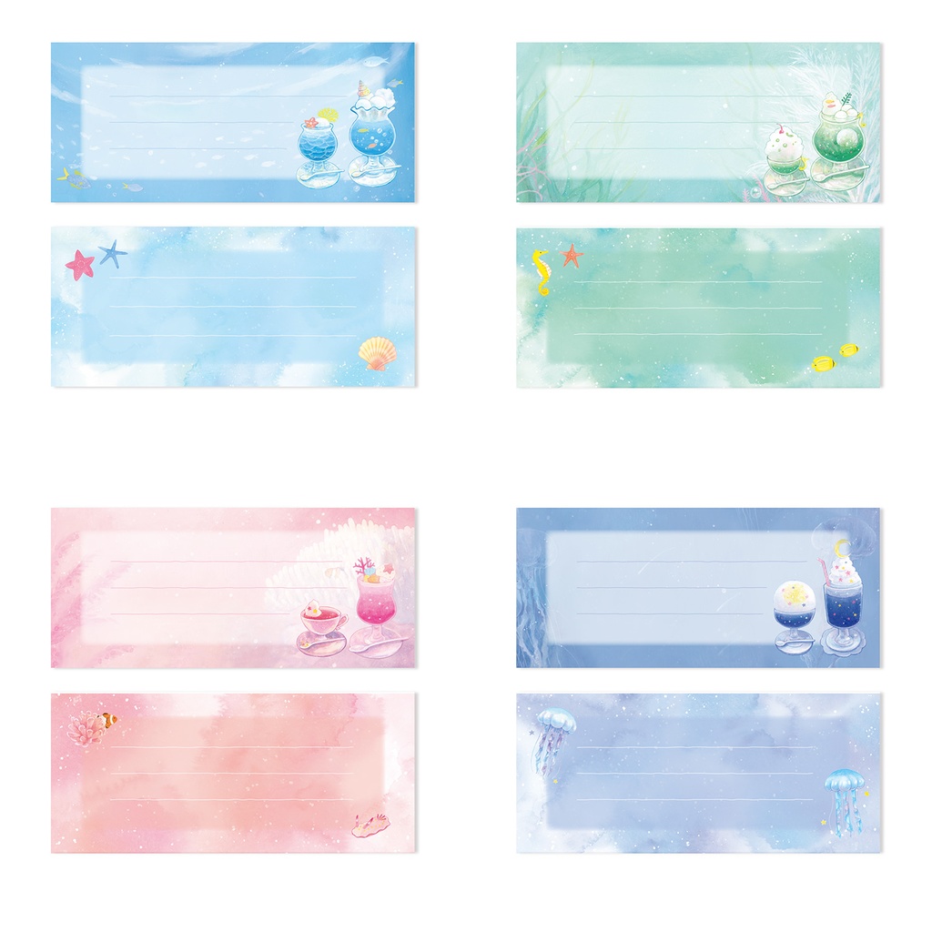 ミニ一筆箋(ちょぴっとせん)|全4種|海中喫茶